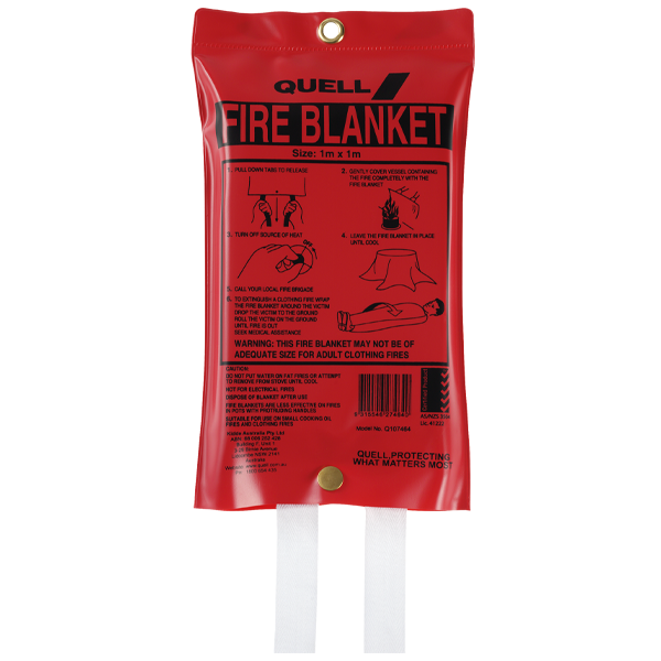 Quell 1m x 1m Fibreglass Fire Blanket