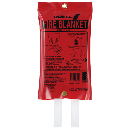 Quell 1m x 1m Fibreglass Fire Blanket