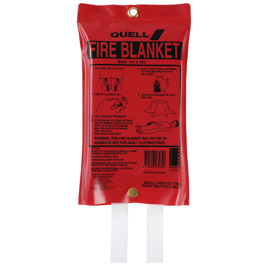 Quell 1m x 1m Fibreglass Fire Blanket