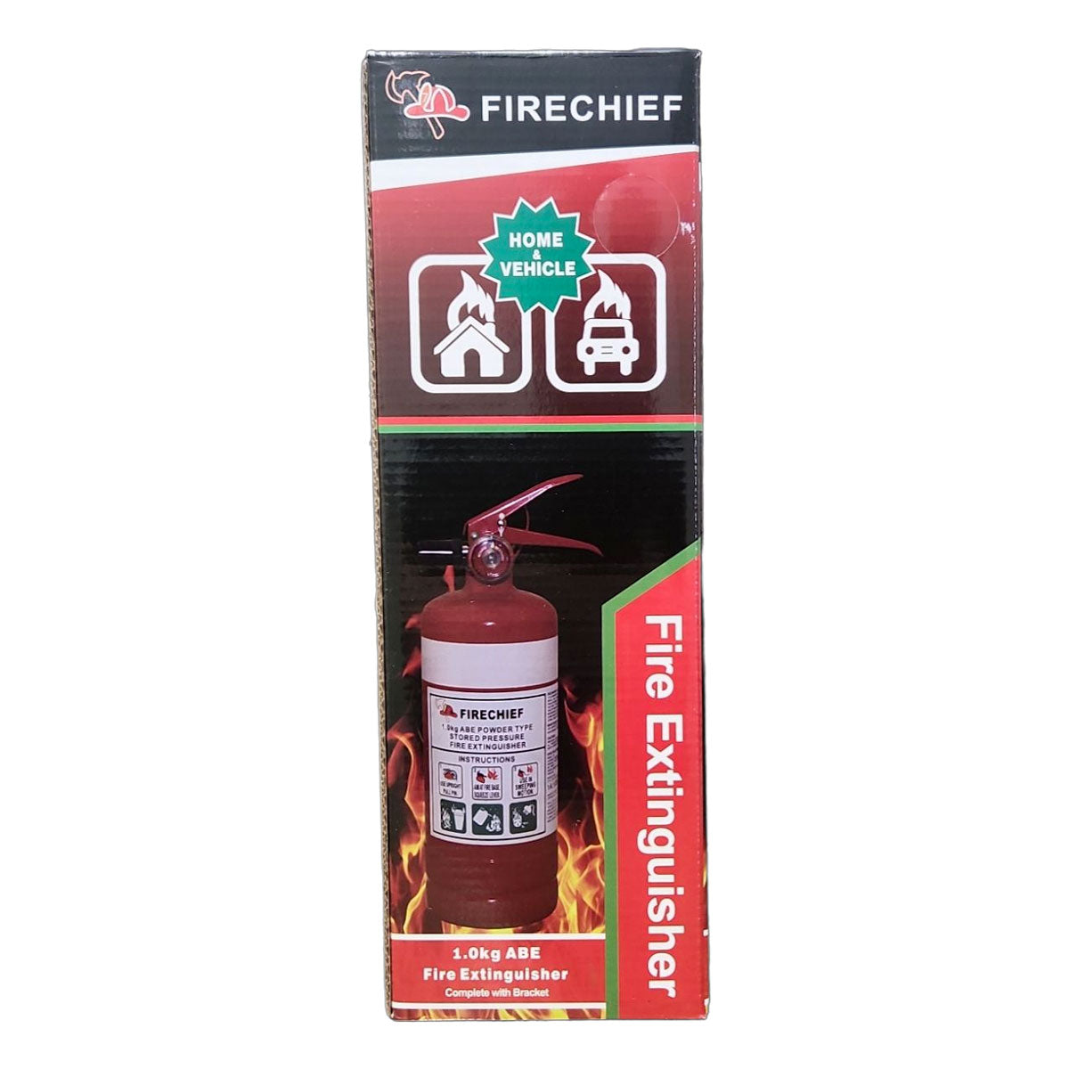 Firechief 1kg ABE Dry Powder Fire Extinguisher 1A:20B:E