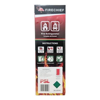 Firechief 1kg ABE Dry Powder Fire Extinguisher 1A:20B:E